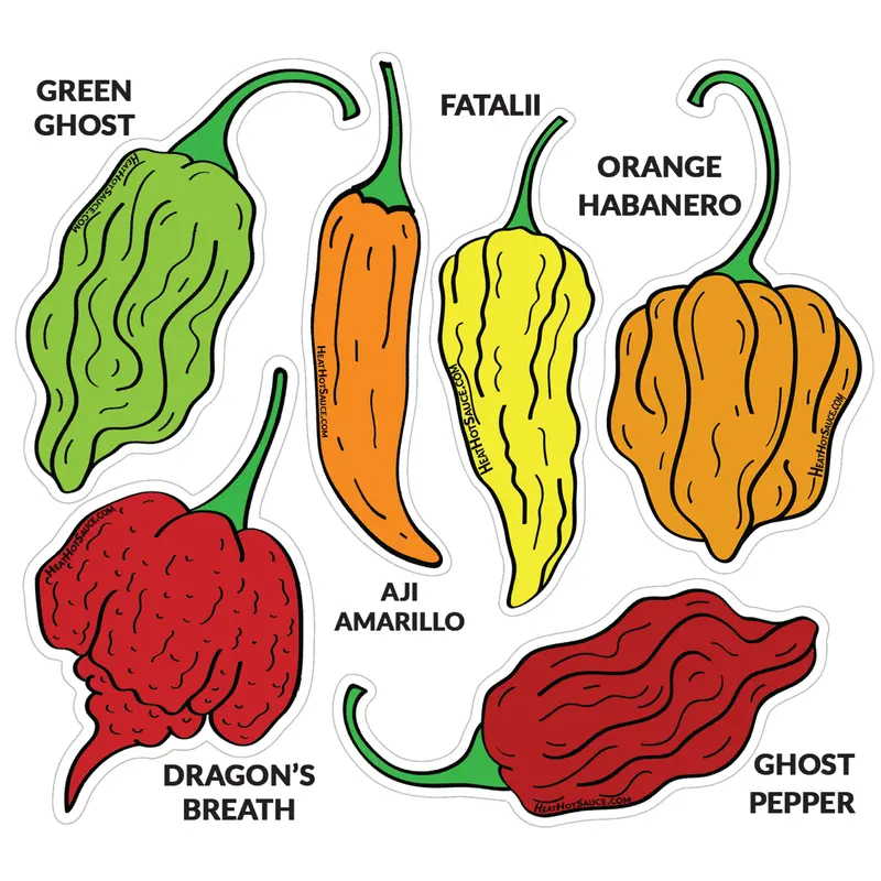 Die Cut Chile Sticker Sheet