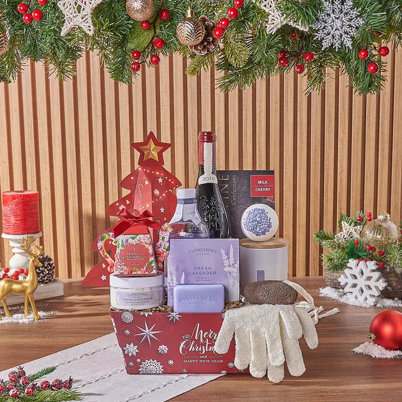 Christmas Wine & Spa Gift Set