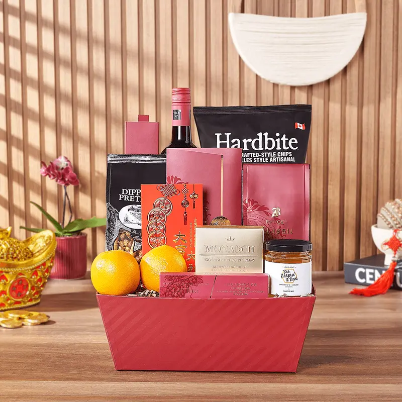 Lucky Wine & Snack Gift Set