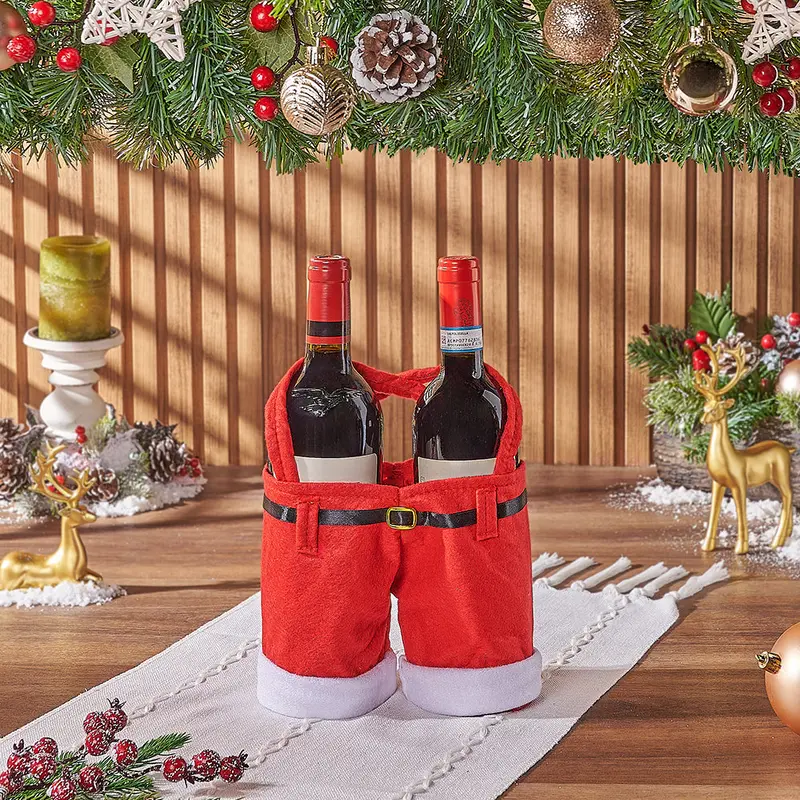 Santas Holiday Wine Duo Bag