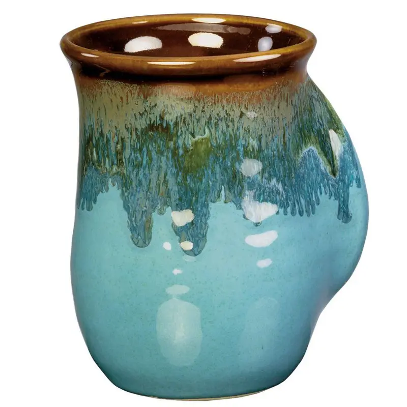 Hand Warmer Mug - Ocean Tide Left Handed
