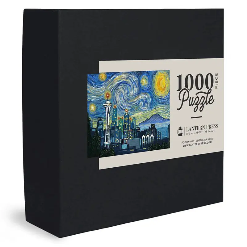 Seattle Skyline Starry Night Puzzle