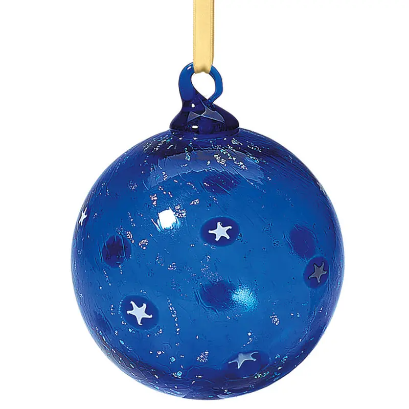 Twinkle Hand Blown Glass Round Ornament