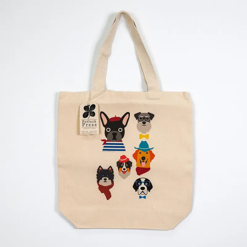 Dog Characters Canvas Tote