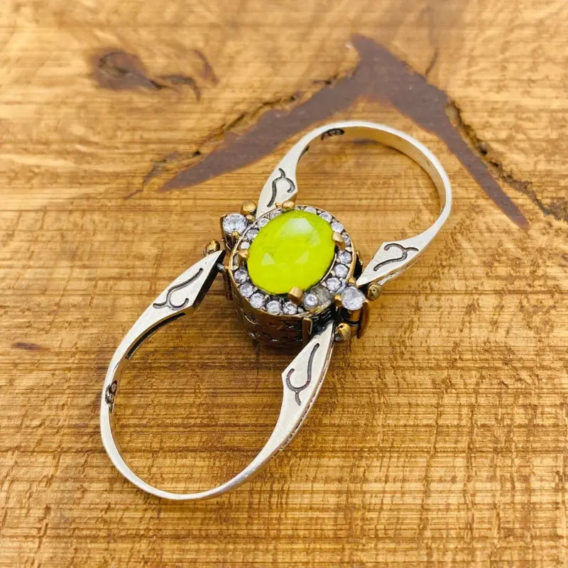 Handcrafted Reversible Tourmaline & Ruby Gemstone Ring | 925 Sterling Silver