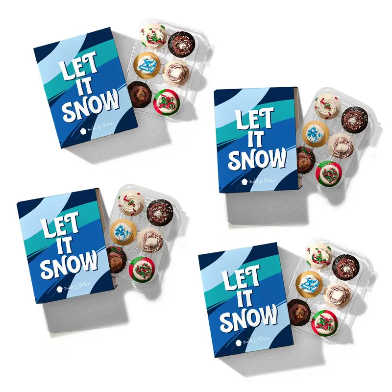 Let it Snow Cupcakes 6-Pack (Bundle of 4)