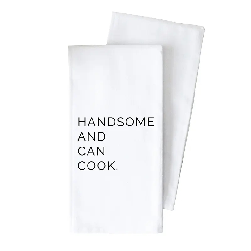 Dad Handsome and Can Cook Tea Towel