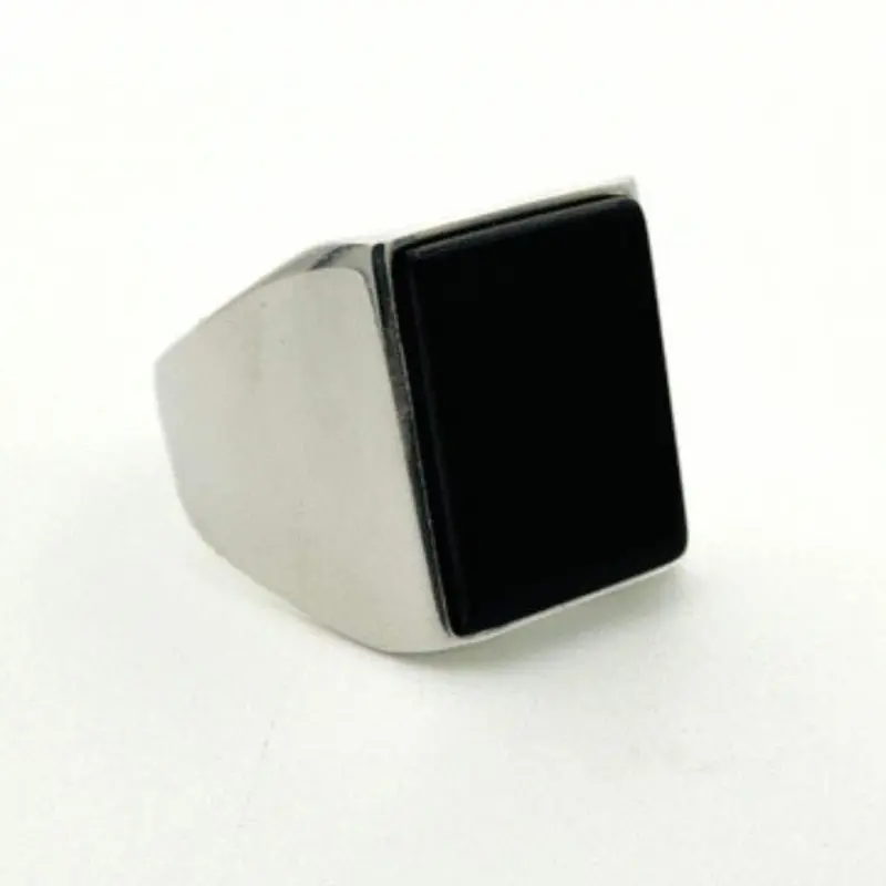 Men's Handmade 925 Sterling Silver Black Onyx Signet Ring - Striking & Elegant Gift