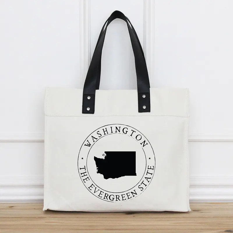 Washington State Slogan Tote Bag