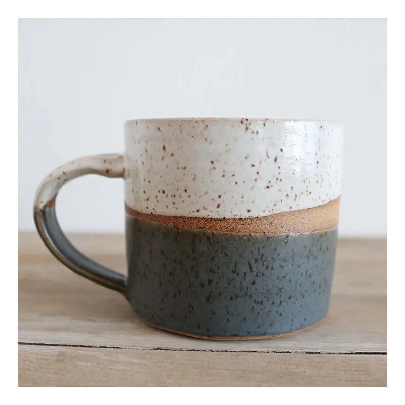 White and Smoke Pottery Mug