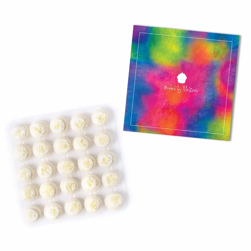 Classic Tie-Dye Gift Box Wedding Cupcakes 25-Pack