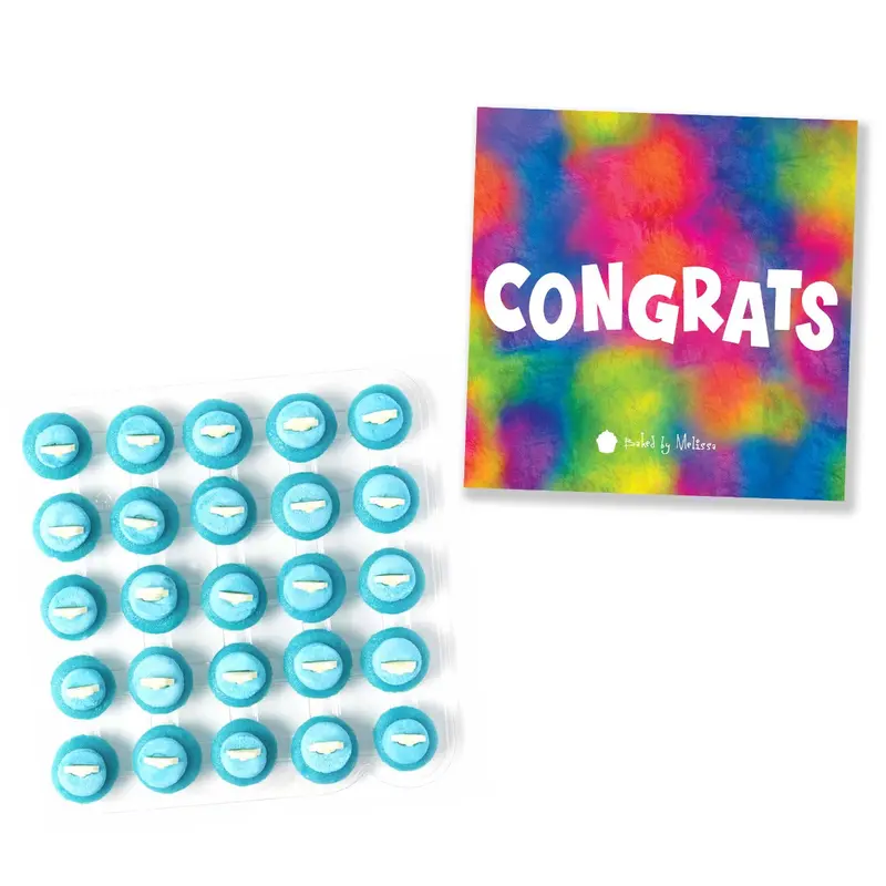 Congrats Gift Box Baby Boy Cupcakes 25-Pack
