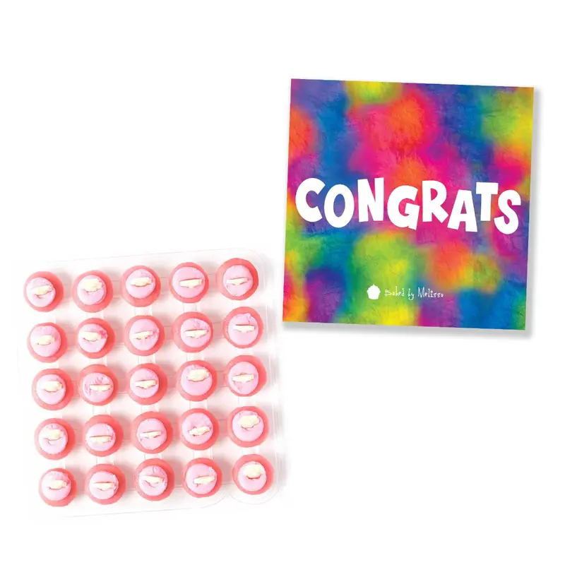 Congrats Gift Box Baby Girl Cupcakes 25-Pack