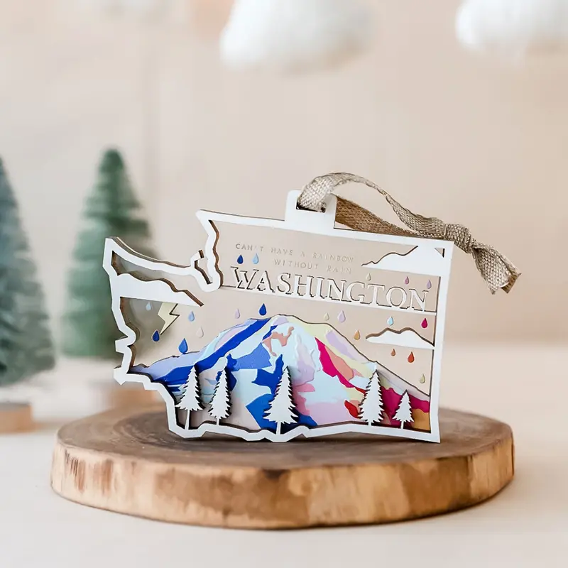 Washington Rainbow Ornament