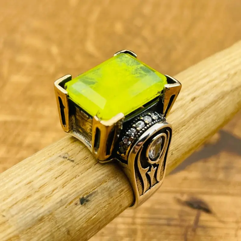 Exquisite Turkish Handmade Paraiba & 925 Sterling Silver Ottoman-Inspired Ladies Ring