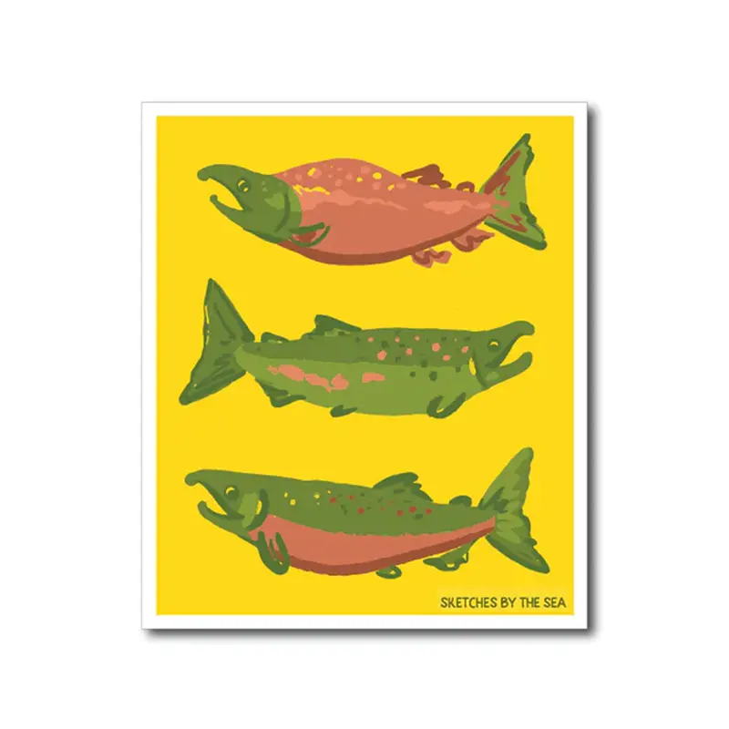 Salmon Swedish Dishcloth