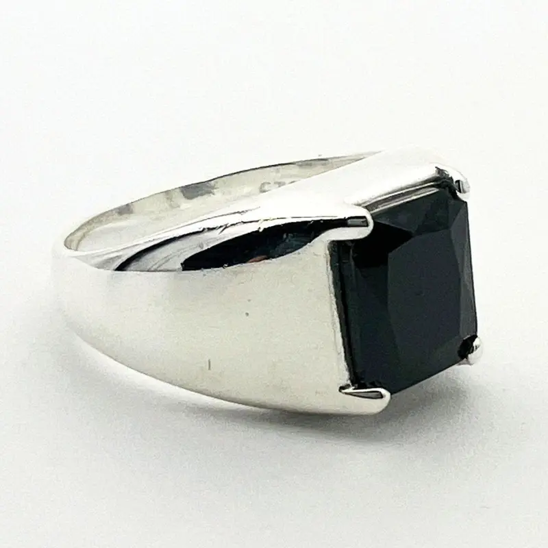 Men's Vintage Ottoman Style 925 Sterling Silver Ring | Natural Black Onyx Gemstone | Handcrafted