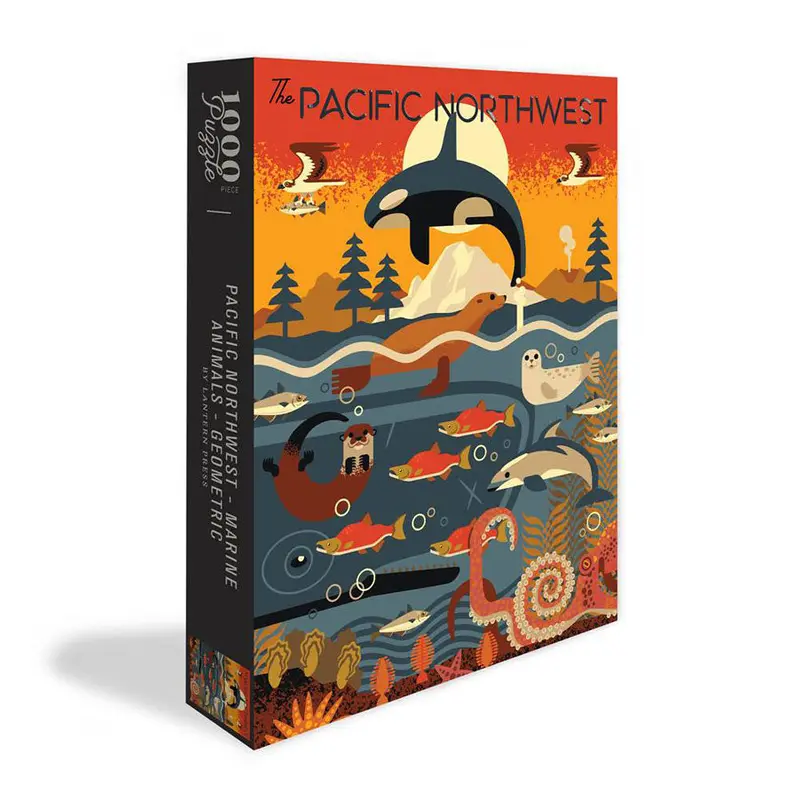 Pacific Northwest Marine Animals Geometric Puzzle