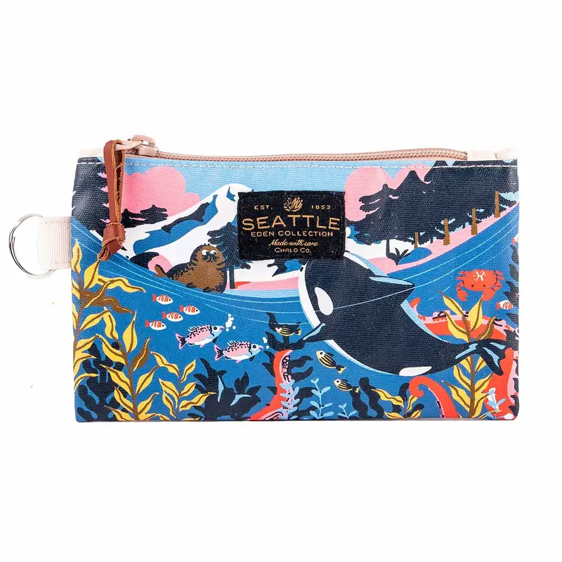 Seattle Underwater Orca Lifestyle Small Pouch