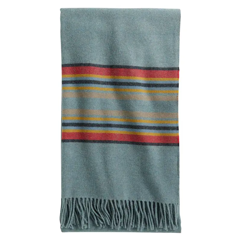5th Ave Merino Throw Green Heather