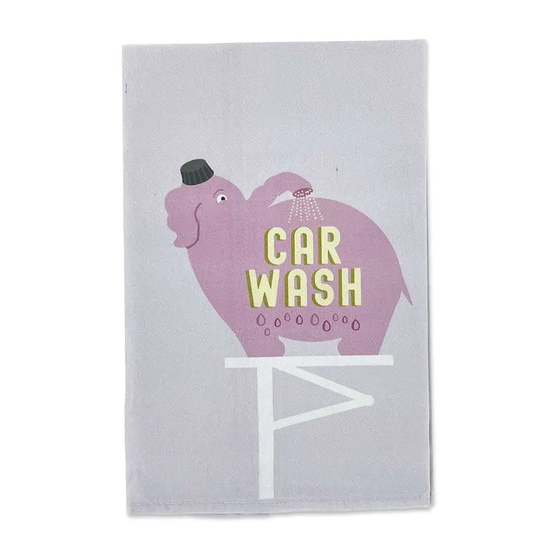 *Elephant Car Wash PNW Kitchen Towel