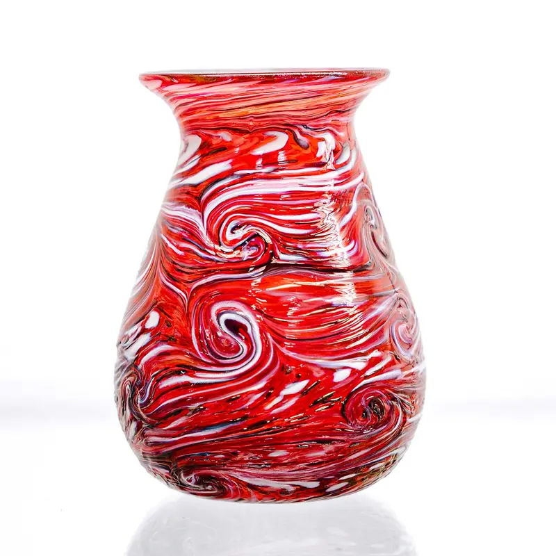 *Pink Glass Vase Hand Blown