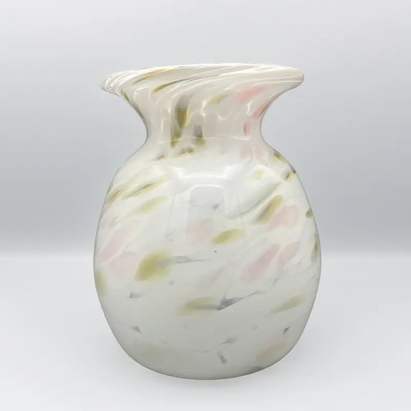 Seashell Blown Glass Flower Vase