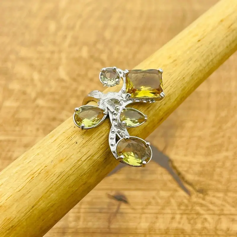 Turkish Handmade Multi-Stone Zultanite Ring | 925 Sterling Silver Artisan Jewelry Gift for Her