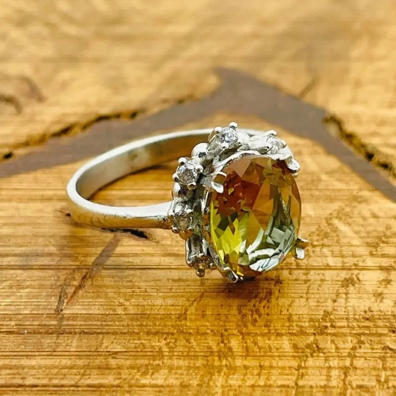 Turkish Handmade Zultanite Color-Changing Minimalist Ring in 925 Sterling Silver - Gift Box Included