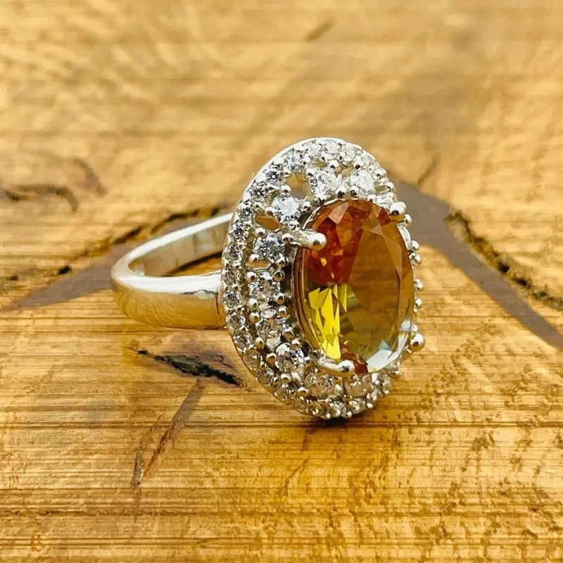 Turkish Handmade Zultanite Oval Ring | 925 Sterling Silver Women's Jewelry