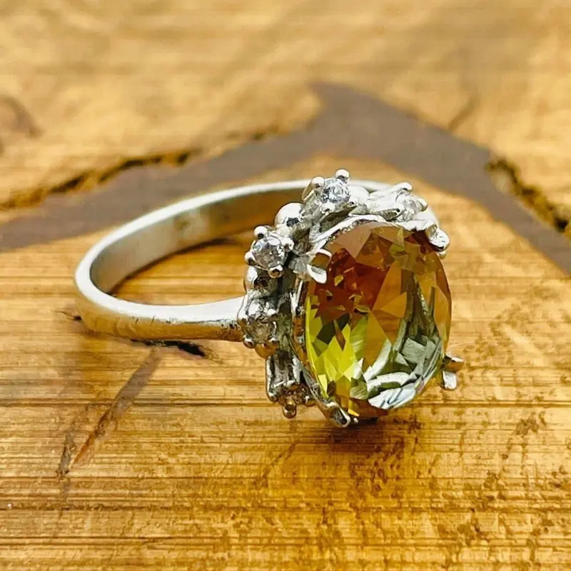 Natural Turkish Handmade Zultanite Ring - 925 Sterling Silver Color-Change Gemstone Women's Jewelry & Gift