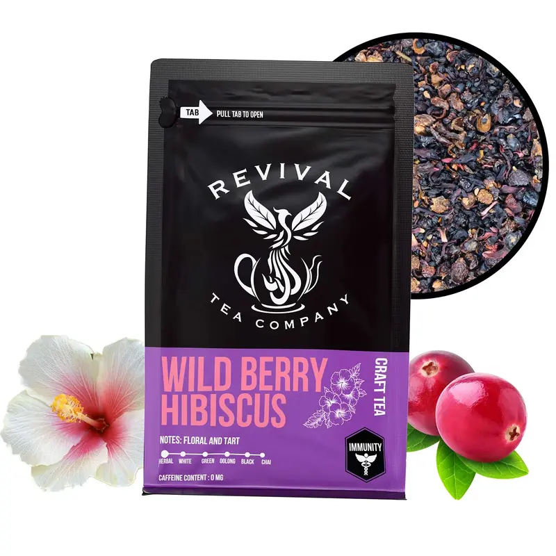 Wild Berry Hibiscus Loose Leaf Tea 6 Ounces