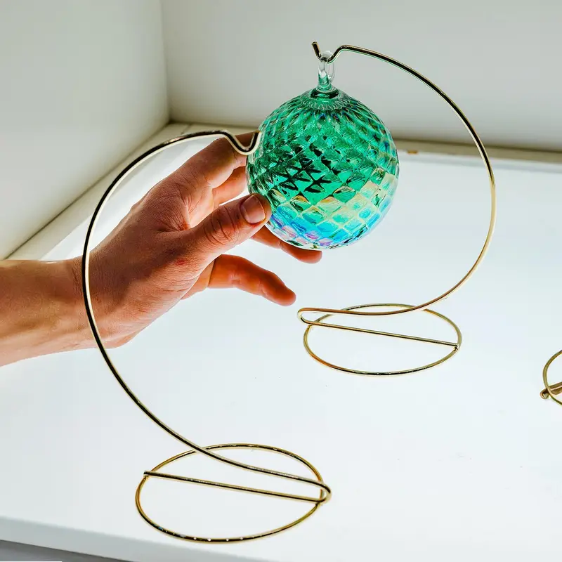 Curved Brass Ornament Stand