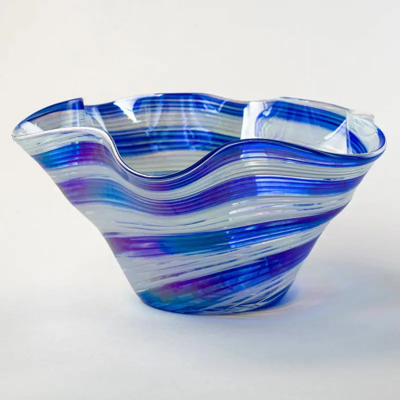 Hand Blown Glass Mini Wave Bowl Pacific Wave