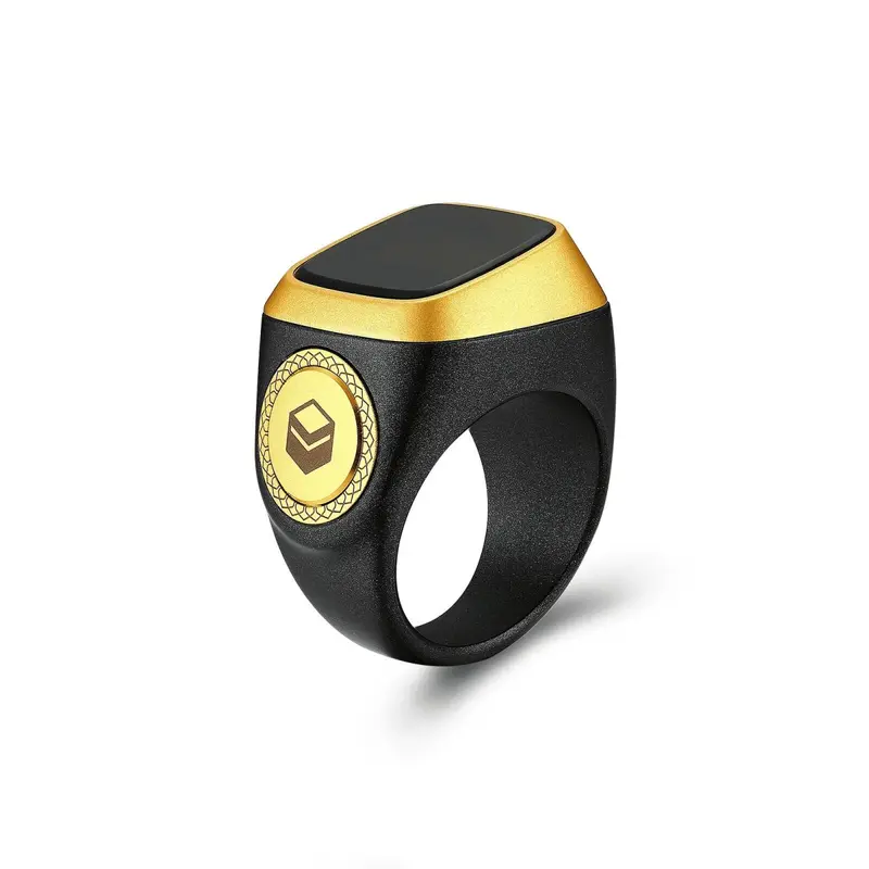 Azan Reader Digital Ring Tasbih Dhikrmatik - Black