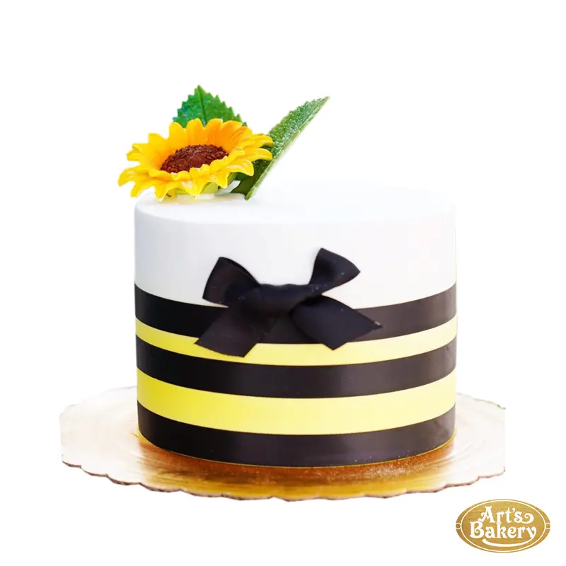 Bumblebee Theme Lines and Sunflower Cake 82