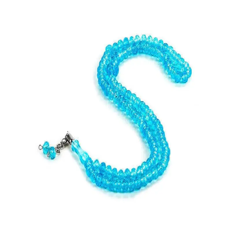 Crystal Appearance 99 Beads Hajj Umrah Gift Tasbih  (10 Pieces) - Blue