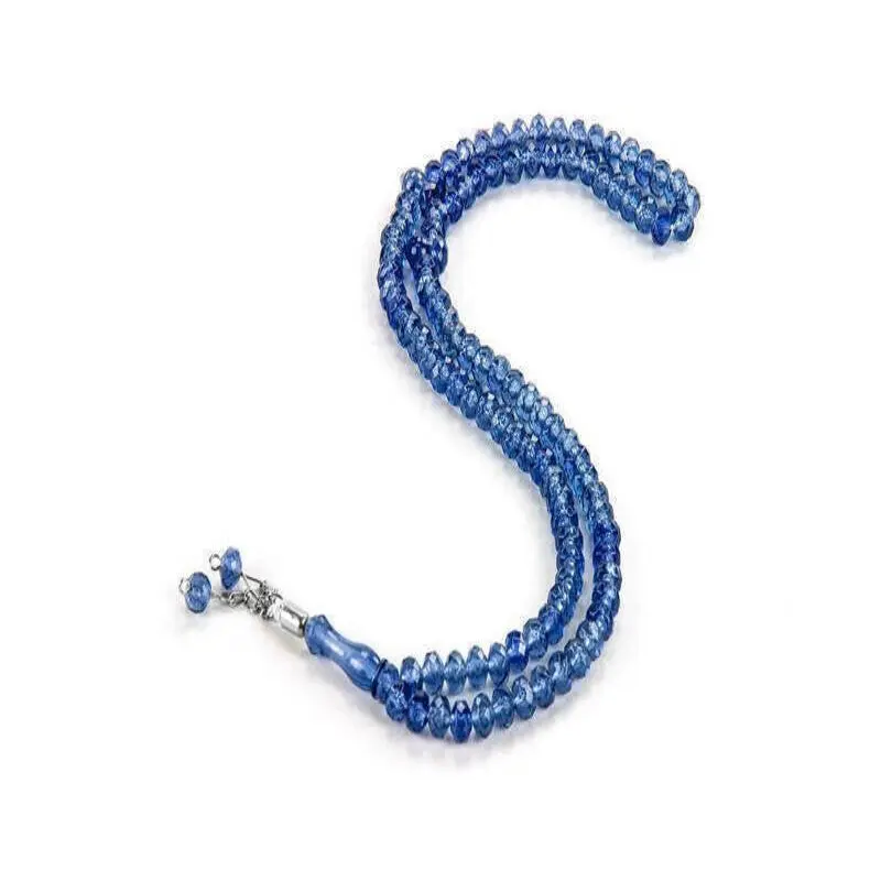 Crystal Appearance 99 Beads Hajj Umrah Gift Tasbih  (10 Pieces) - Navy Blue