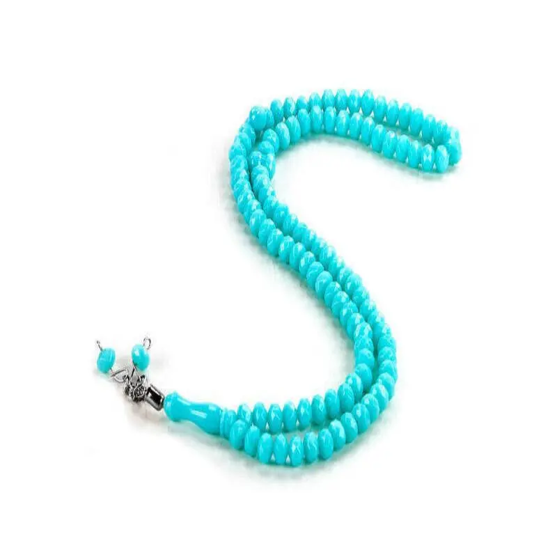 Crystal Appearance 99 Beads Hajj Umrah Gift Tasbih (10 Pieces) - Turquoise