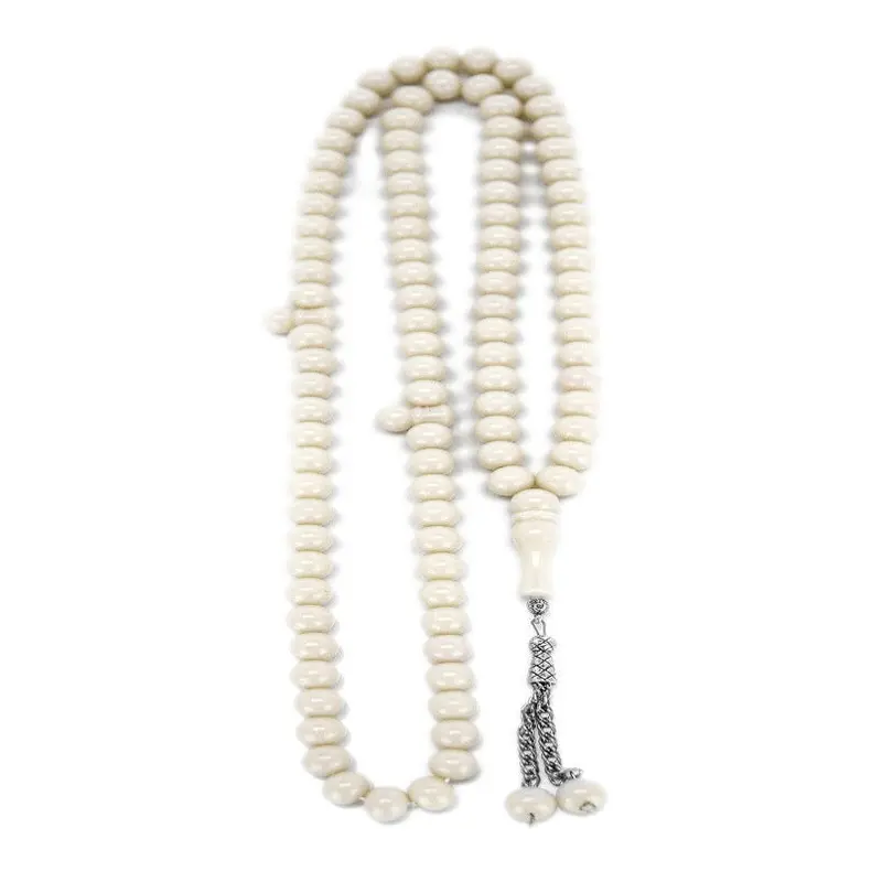 Dervish Tasbih 14 mm Acrylic, White