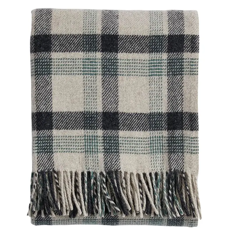 Eco Wise Washable Throw Kelso Plaid Oat