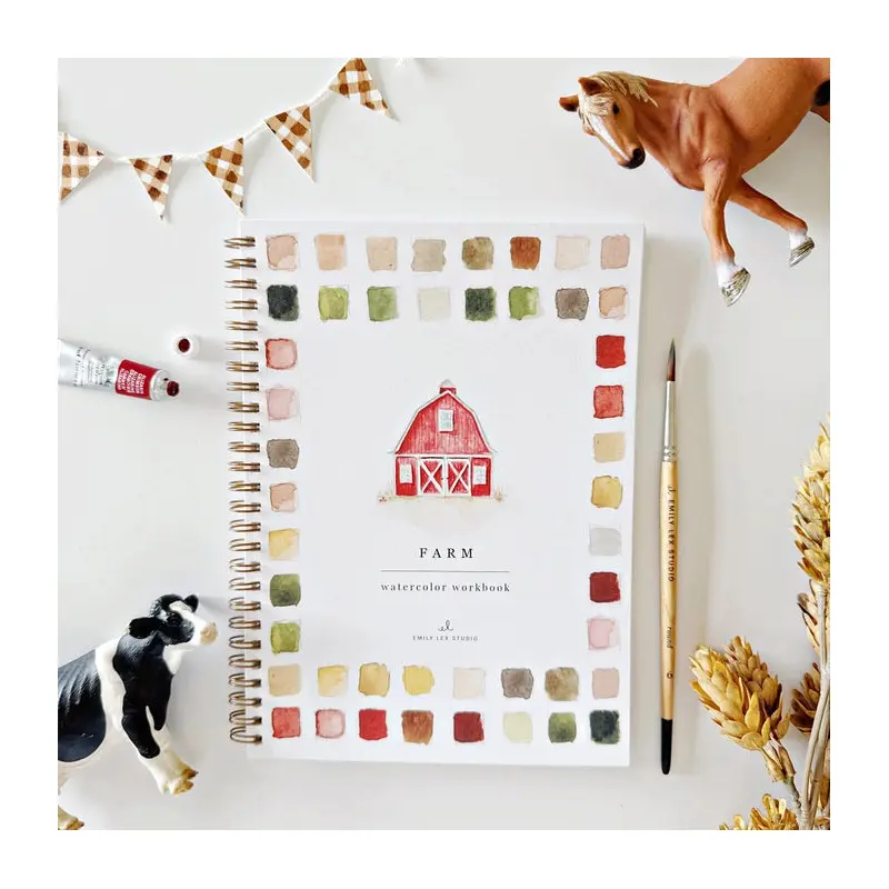Farm Watercolor Workbook