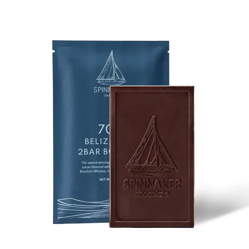 70% Belize with Bourbon Chocolate Bar