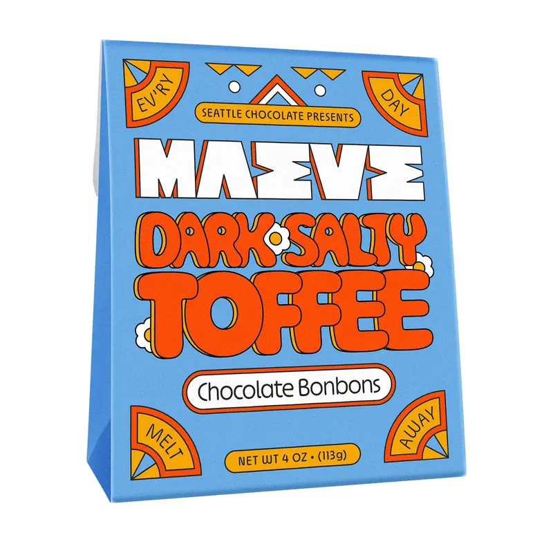 Dark Salty Toffee Bonbon Box 4 oz