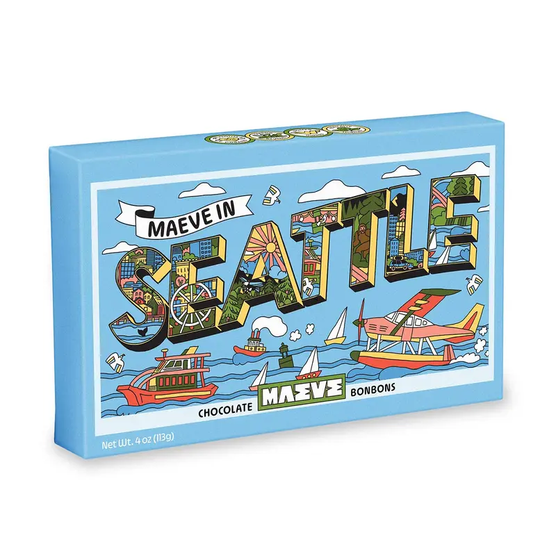 Greetings From Seattle Postcard Box