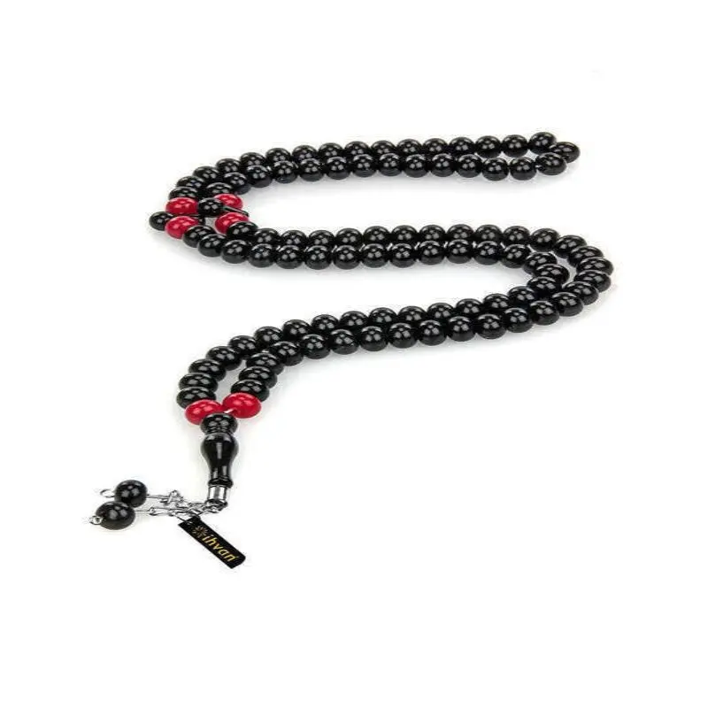 Hajj Umrah Gift Tasbih, 99 Beads 8mm  (10 Pieces), Black and Red