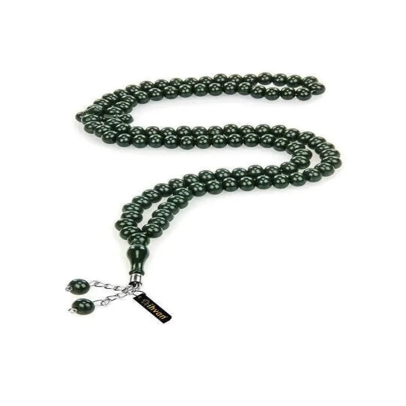 Hajj Umrah Gift Tasbih, 99 Beads 8mm  (10 Pieces), Dark Green