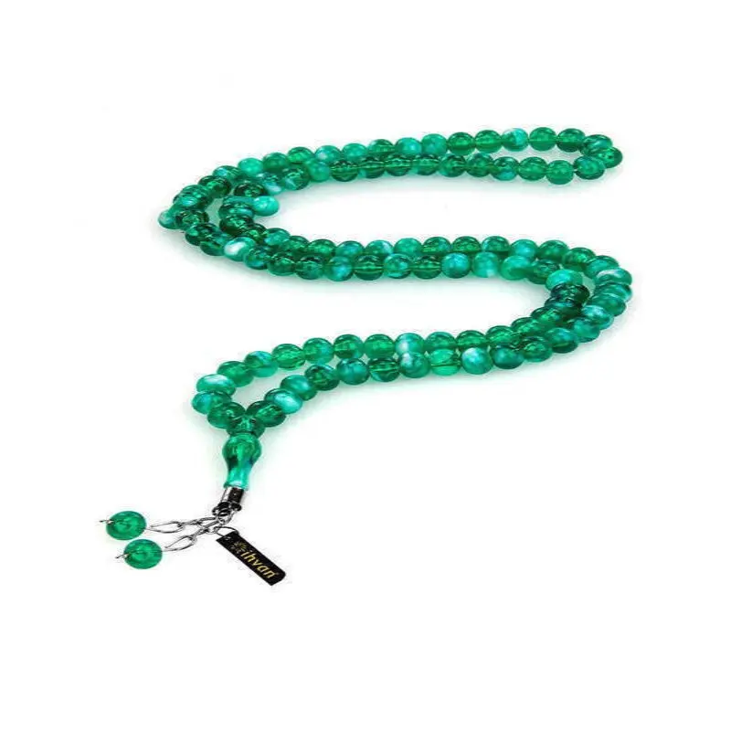 Hajj Umrah Gift Tasbih, 99 Beads 8mm  (10 Pieces) - Green