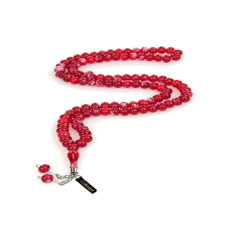 Hajj Umrah Gift Tasbih, 99 Beads 8mm  (10 Pieces ) - Red