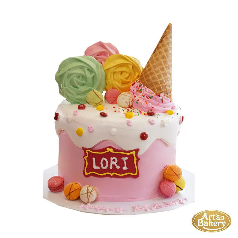 Meringue and Ice Cream Cone Designer Cake 153